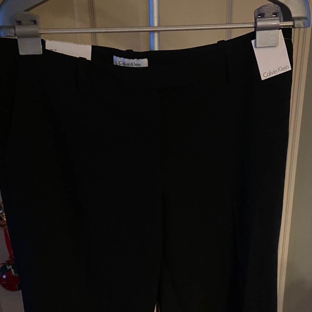 Calvin Klein Women's Classic Black Trousers Size 10 New
